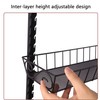 SWOMMOLY Adjustable Wall Mount Spice Rack, 3-Tier Dual-use (Multi-use) Organizer,