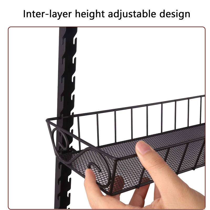 SWOMMOLY Adjustable Wall Mount Spice Rack, 3-Tier Dual-use (Multi-use) Organizer,