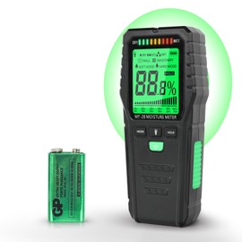 Pinless Moisture Meter Moisture Detector Wood Moisture Tester with LCD Display Audible Moisture Meter for Wood Firewood Walls Building Materials