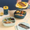 Ayvicco Bento Box, Lunch Box with Spoon & Fork, 3