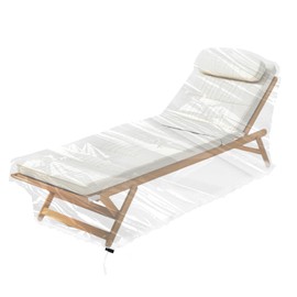 Protective Cover Garden Lounger Cover Garden Lounger Sun Lounger with Drawstring 200 x 70 x 75 cm Lounger Protection Transparent Cover for Garden Furniture Sun Lounger Deck Chair Cover Waterproof