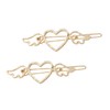 Baluue 2pcs Heart Hairpins Wing Design Non- Hair Styling Grips