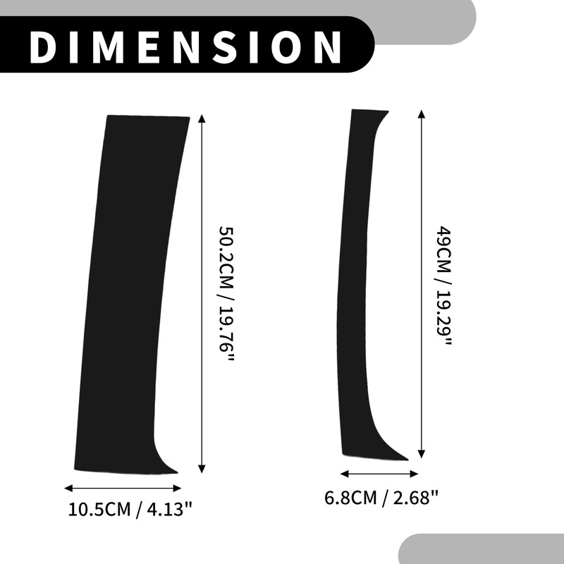 Partuto Door Pillar Window Trim - Car Front Left Right