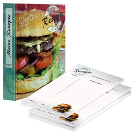 PRICARO American Burger A4 Recipe Folder with Recipe Pad