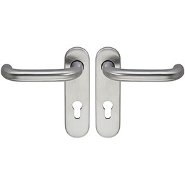 ECO D110/KS Handle Set with Short Plate PZ for Escape Doors, Door Thickness 40-66 mm, Stainless Steel Door Handle
