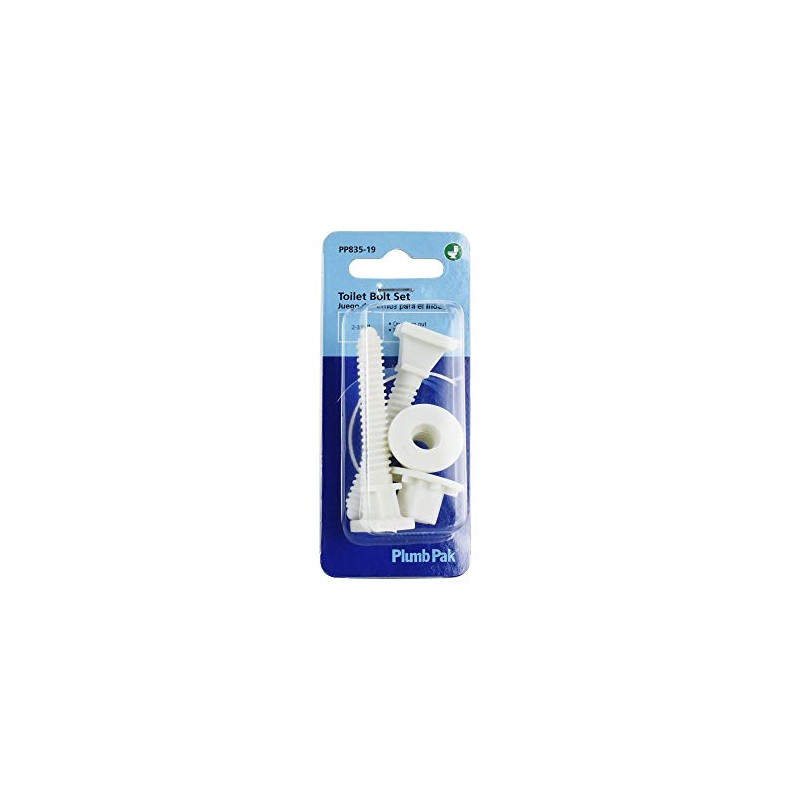 Keeney PP835-19 2-3/8" Plastic Toilet Bolts Open Cap Nut