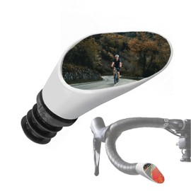 Sprintech Swiss-Made Convex Chrome-Plated Bike Mirror for Drop Bars – Hand-Finished, Adjustable, Reflective Surface, Durable ABS Housing, Universal Fit for Enhanced Rear Visibility (White, Single)