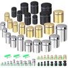 Rustark 12 Sets 1/2" x 1" Black Stainless Steel Standoff