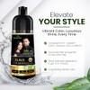 Herbishh Black Shampoo, Hair Dye Shampoo 3 in 1, 100%