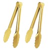 XEVOM 2 Pack 9 Inch Serving Tongs,Gold Salad Buffet Tongs,Stainless