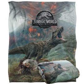 JURASSIC WORLD FALLEN KINGDOM TREX POSTER Silky Touch Super Soft Throw Blanket 152 x 127 cm