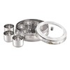 Satre Online and Marketing Stainless Steel transparent Lid Spice Box,