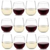 Libbey Stemless Wine Glasses Set of 12, Dishwasher Safe Set