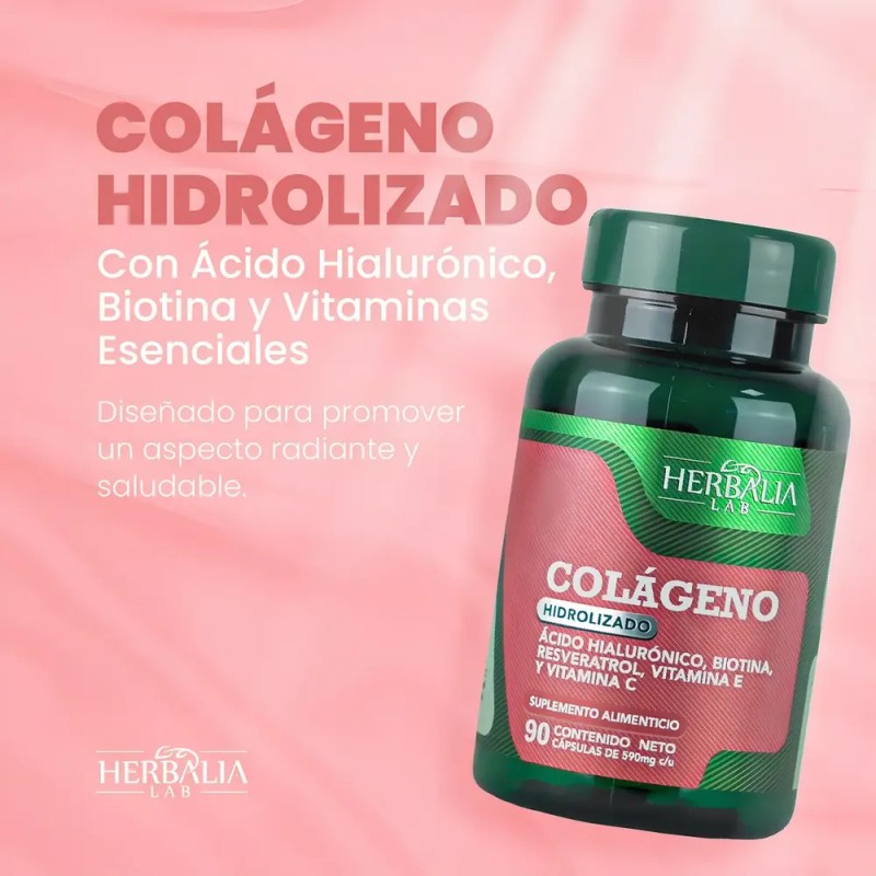 Suplemento en cápsulas blandas Herbalia Lab Vitaminas Colágeno y Ácido