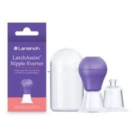 Lansinoh LatchAssist Nipple Everter for Breastfeeding with 2 Flange Sizes (19mm & 24mm) and Protective Case