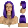 RUOXUAN Purple Bob Wigs Human Hair Pre Plucked Pre Cut