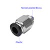 M METERXITY 5pcs Push in Quick Fitting Straight Union Adapter