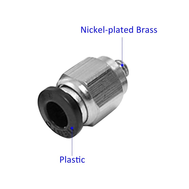 M METERXITY 5pcs Push in Quick Fitting Straight Union Adapter