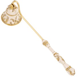 Cabilock Candle Snuffer Fire Extinguisher with Long Handle Decorative Candle Extinguisher Metal Candle Tool Vintage Wick Flame Snuffer Candle Stopper for Putting Out Candles Flame Safely