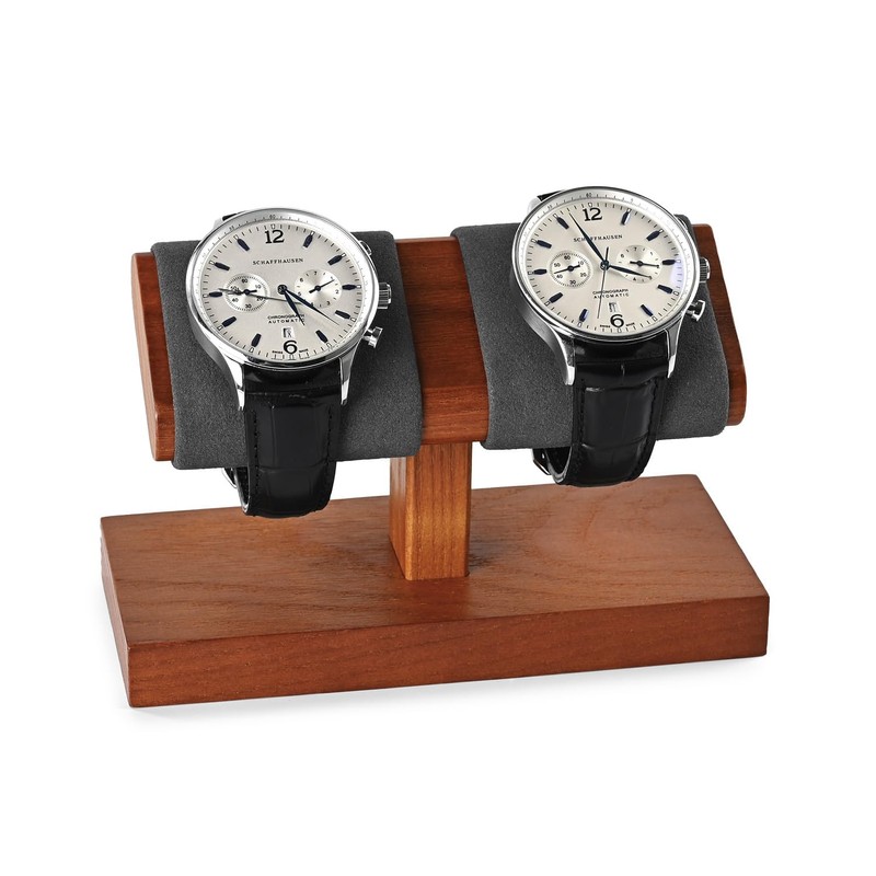 Papten SM21502 Wooden Watch Stand, For 2 Pieces, Luxury, Stylish,