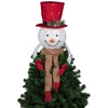 Northlight 21.5 inches Lighted Snowman with Red Top Hat Christmas