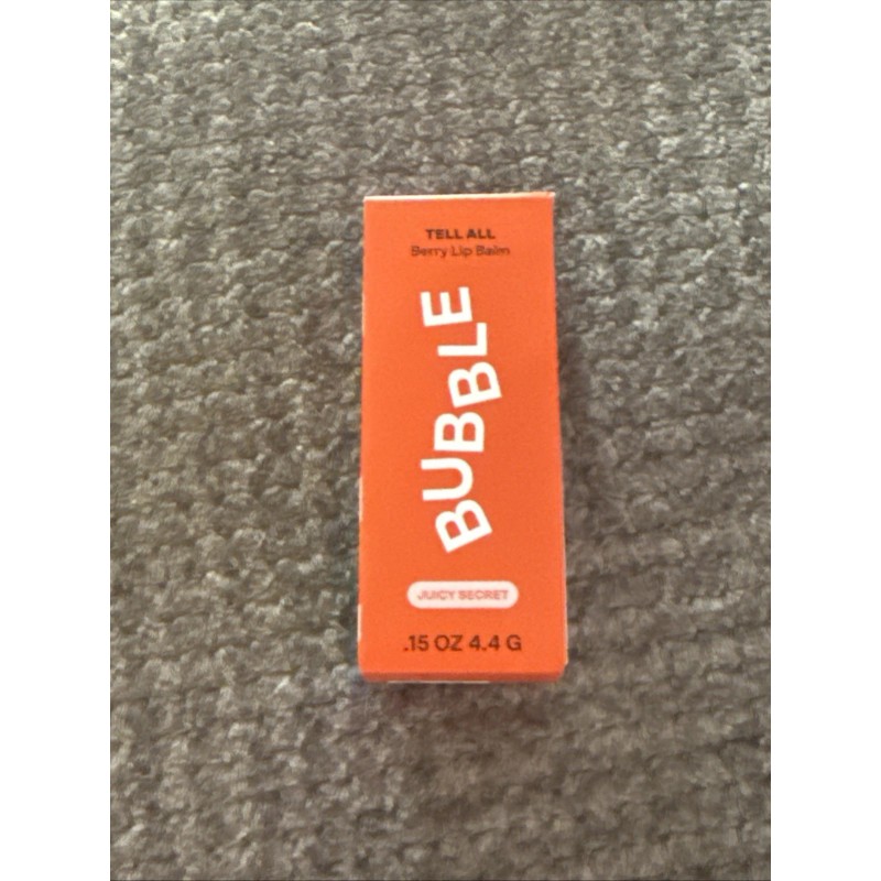 Bubble Tell All BERRY Lip Balm Silicone Cap Keychain NEW