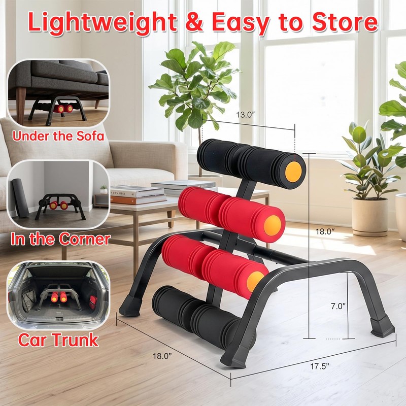 Mini Inversion Table with Back Massage Roller, Back Stretching Machine