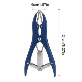 KSTE Metal Sheep Pliers, High Safety Livestock Tail Docking & Castration Tool, 21cm, Blue, 50 Rings Included