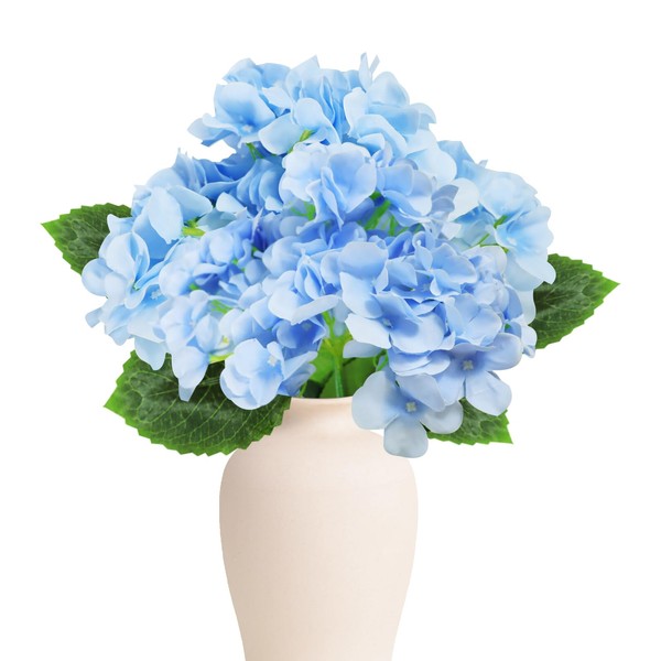 siawadeky Hydrangea Artificial Flowers, Set of 2, Multiple Heads, Hydrangea,