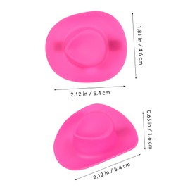 Healvian 10 Pcs Mini Hat Clips Stylish Cowgirl Hat Clips Hair Accessories for Women for Parties