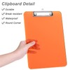 Hnogri Plastic Clipboards, Orange Clip Board Standard A4 Letter Size