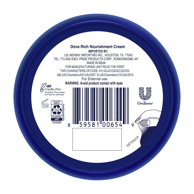 Dove Rich Nourishment Cream - Pack of 6 , 5.07