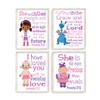 Doc McStuffins Christian Nursery Set of 4 Unframed Prints Dr.
