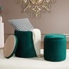 Royal Windsor Round Ottoman with Storage Set of 2,Vanity Stool