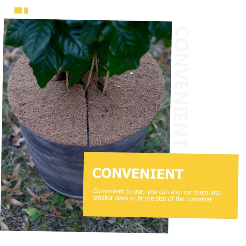 Levemolo 12 Pack Tree Mulch Ring Mats Coir Fiber Coconuts