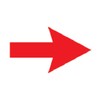 TRUSCO TDP-YA Door Plate Arrow Back Tape 1.6 x 2.4 inches (40 x 60 mm) Thickness 0.08 inch (2 mm)