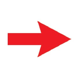 TRUSCO TDP-YA Door Plate Arrow Back Tape 1.6 x 2.4 inches (40 x 60 mm) Thickness 0.08 inch (2 mm)