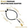 Y Type Splitter Propane Tank Converter Adapter Hose, 2-Way QCC1/Type1