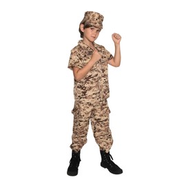 Jason Party Army Costume for Kids Soldier Costume Military Costumes for Boys-SDesert-M
