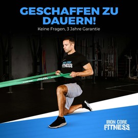 Iron Core Fitness Green Resistance Band Heavy Long Loop Band. Pull Up Assistance Bands for Men Crossfit Assist.