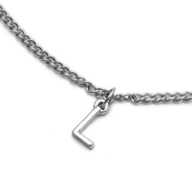 jewelleryjoy Alphabet A-Z Initial Letters Pendants Necklace Man Women Chain Choker in Organza Bag (L)