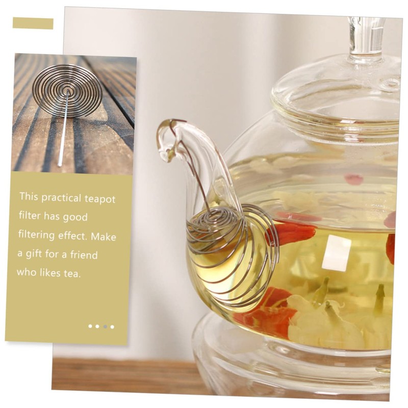 ULTECHNOVO 20Pcs Stainless Steel Tea Pot Filters Spring Strainers for