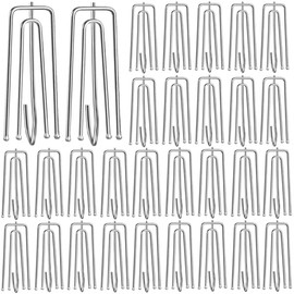 30 pcs Stainless Steel Shower Curtain Hooks Curtain Pleater Curtain Hook Crochet Rideau 4 Prongs Pleat Pinch Metal Hooks for Window Door and Curtain Rings Drapery Hooks Shower Hooks Curtain Clips