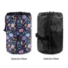 Poceacles Barrel Drawstring Makeup Bag for Women Large Travel Cosmetic