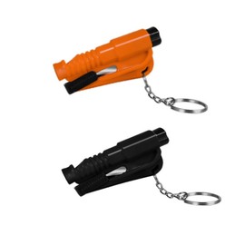 2 Pcs Three-in-One Car Escape Rescue Tool Keychain Glass Breaker Seatbelt Cutter Mini Hammer Emergency Rescue Tool Glass Breaker Car Safety Tool Window Broken Tool Seat Belt Cutter（Orange/Black）