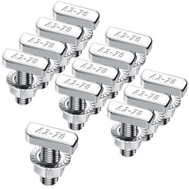 Hammer Head Screws M8 x 20 Stainless Steel A2-70, Pack of 12 Hammer Head Screws with Locking Tooth Nuts Flange Nuts M8 Screws for PV Solar Mounting Rails Greenhouse and Photovoltaic