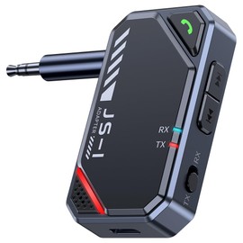 Aux Bluetooth Adapter Car Bluetooth 5.4 Receiver Hands-Free Call, Stereo Music, 15 Hours Playtime Jack Bluetooth Adapter for Car Radio/Stereo System/Headset