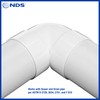NDS 4P02 PVC 90-Degree Elbow, 4-Inch, for Hub X Hub