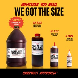 Capital City Mambo Sauce Mild, Washington DC Wing Sauces, Perfect Condiment for Wings Chicken Pork Beef Seafood Burgers Rice or Noodles, 128oz (1 Gallon)