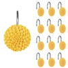 Sunlit Decorative Floral Shower Curtain Hooks, Dahlia Pinnata Flower Shower